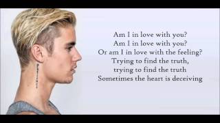 Justin Bieber - The Feeling ft Halsey (Lyrics)