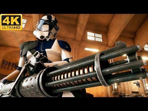 BATTLE OF NABOO: Clone Troopers vs CIS Battle Droids - Star Wars: Battlefront 2 (4K, HDR)