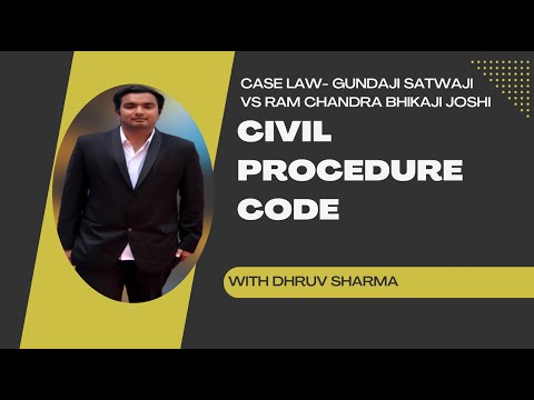 GUNDAJI SATWAJI SHINDE CASE LAW |CIVIL PROCEDURE CODE