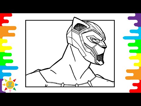 BLACK PANTHER  Coloring Page | MARVEL Coloring | Spektrem - Shine