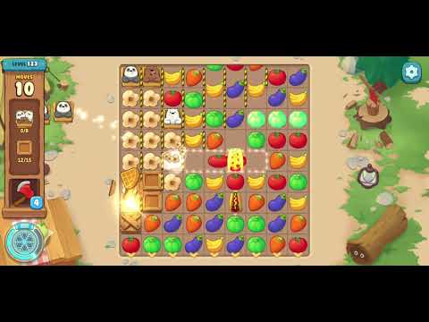 We Bare Bears Match3 Repairs Level 123 - No Boosters