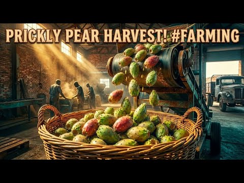 Desert Cactus Fruit Farming Technology   Prickly Pear Farm and Harvest
