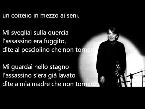 Fabrizio De André - Sally testo (su schermo)