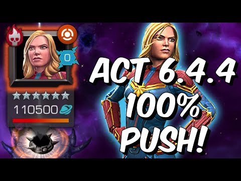 Act 6.4.4 100% - Captain Marvel Boss Chapter Interplanetary Spark! - Marvel Contest of Champions