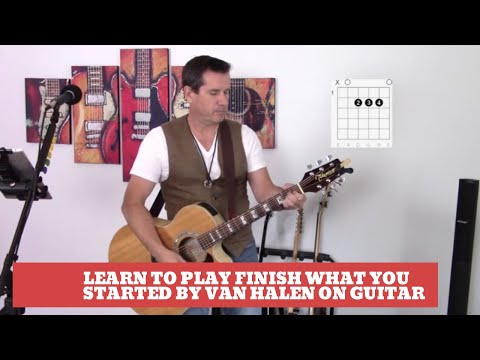 How to play Finish What Ya Started By Van Halen on Guitar (Simplified Easy Rhythm Guitar lesson)