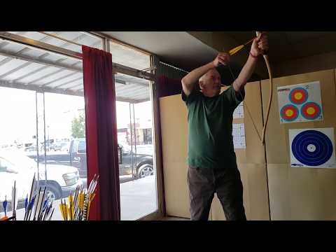 Shooting 71" Hankyu Bow from Sarmat Archery