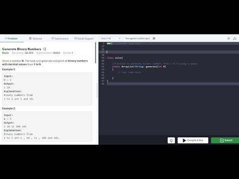 Generate Binary Numbers Asked By Amazon Difficulty Level Basic