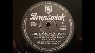 Peggy Lee &#39;The Siamese Cat Song&#39; 1955 78 rpm