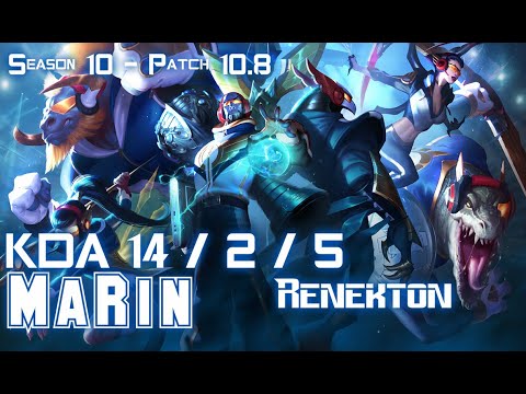 MaRin RENEKTON vs IRELIA Top - Patch 10.8 KR Ranked