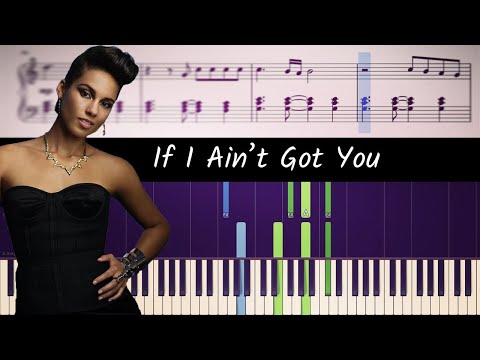How to play the piano part of If I Ain't Got You by Alicia Keys (Sheet Music)