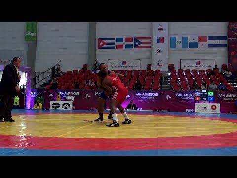 Qualification GR - 85 kg: Jose Antonio ARIAS PAREDES (DOM) df. Ronison SANTIAGO (BRA) by TF, 9-0