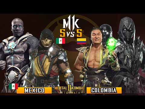 🏆 MÉXICO VS COLOMBIA【5 Vs 5】 - 【Mortal Kombat 11 Aftermath】 - Painz, Kaisersama, Speedkola