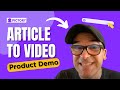 How to Convert Articles Into Videos Using Pictory