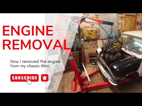Classic Mini engine removal - how I removed my 998cc A+ engine