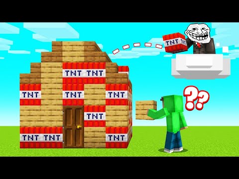 Minecraft TROLL House Build Challenge!
