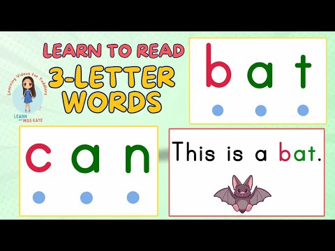 Learn to READ | 3-Letter Words | CVC Letter Sound Blending | Phonics for Kids | Word Families