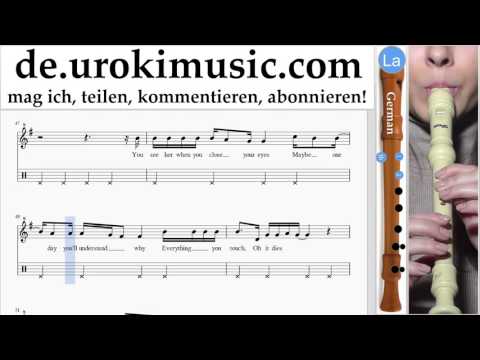 Blockflöte G. Lernen Passenger Let Her Go Teil#2 Blockflötenunterricht Noten Schule Lied Lehrer