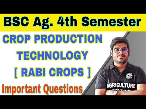crop production technology rabi crops 4th semester important questions by Mayank Tripathi