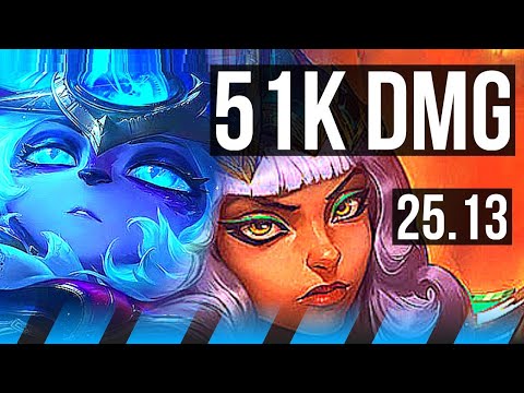 VEX vs QIYANA (MID) | 51k DMG, 7 solo kills | KR Master | 25.13