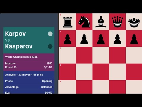 Karpov vs Kasparov — World Championship 1985 (Round 18)