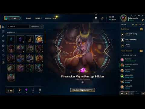 Crafting Prestige Firecracker Vayne Skin