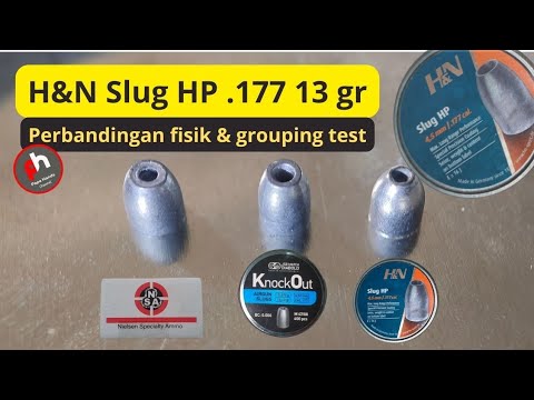 H&N Slug HP .177 vs NSA vs JSB KO | perbandingan fisik dan grouping test