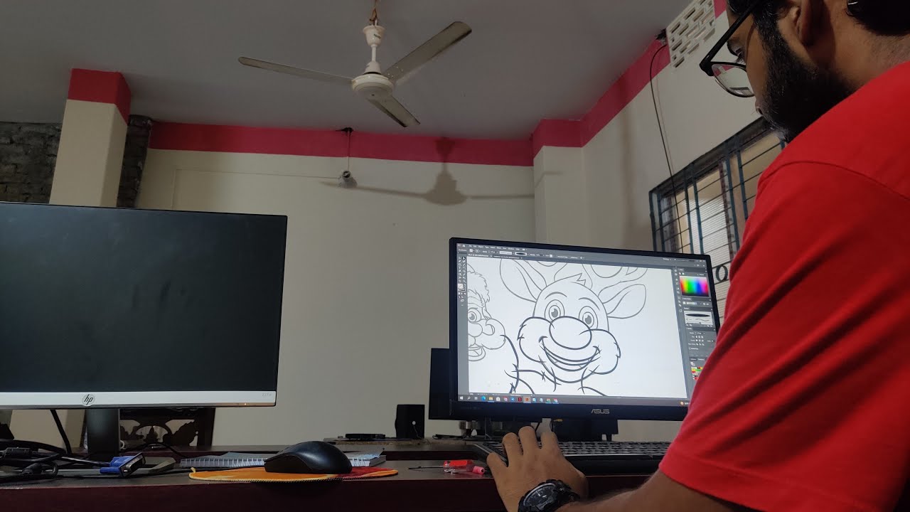 Vector line art | Time lapse | Vector Tracing