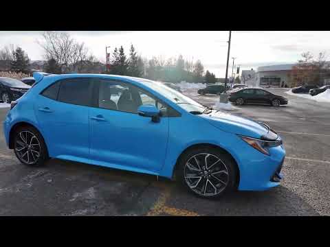 2022 Toyota Corolla Hatchback CVT in Blue for sale at Aurora Toyota in Aurora, ON