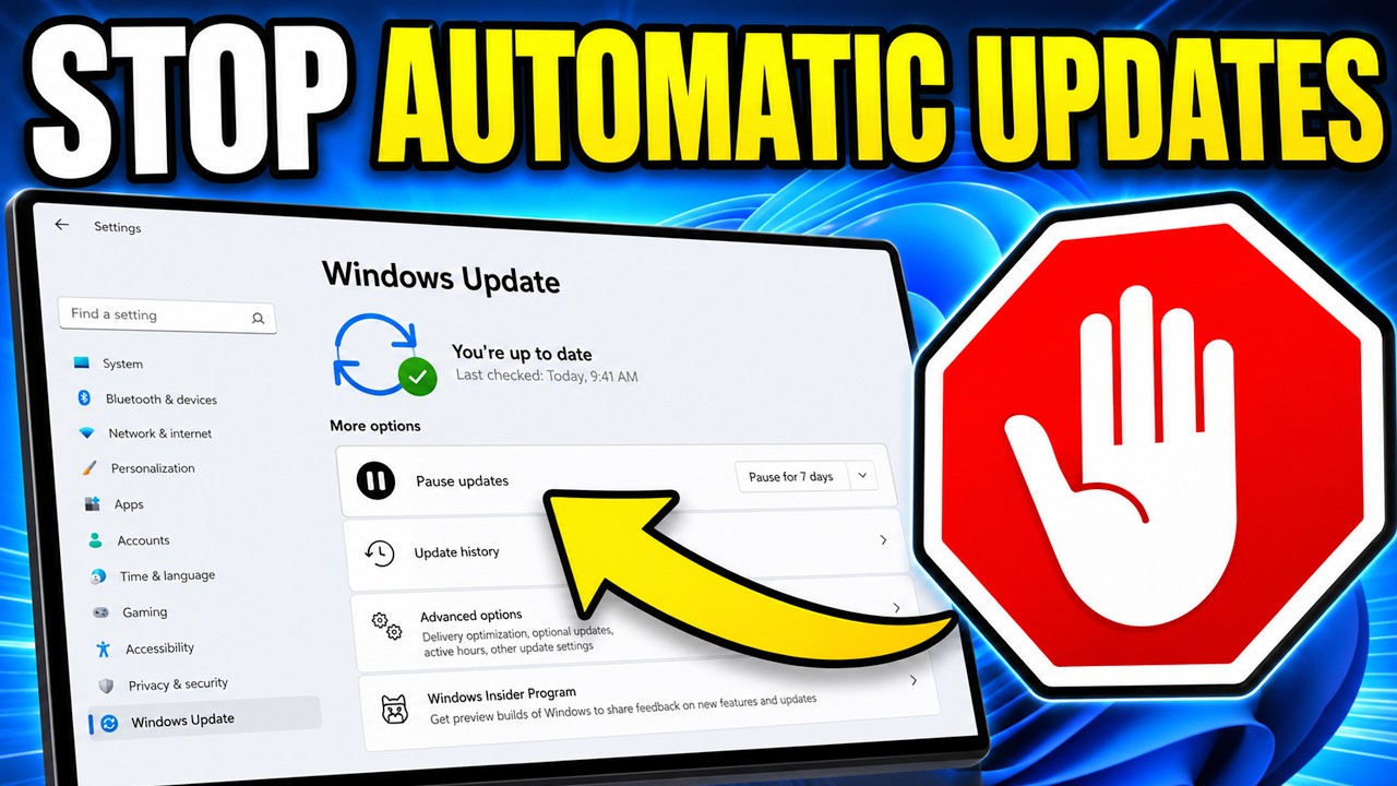 How To Stop Automatic Updates in Windows 11 - (DISABLE)