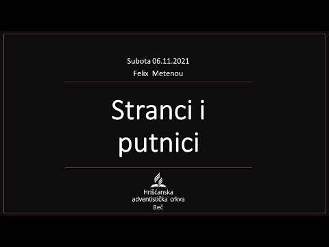 Pastor Felix Metenou - Stranci i putnici - Subota 06.11.2021