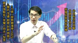 【掌聲響起】#賴昇楷 0716 - 內外利空夾擊下，多頭守的依舊穩，”疾風知勁草”好機會，《九齊》逆勢鎖漲停就是好榜樣，分享【來電7月天】飆股集 (圖)