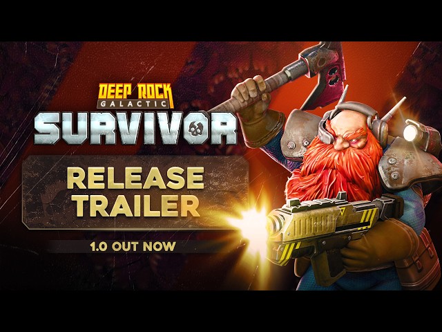 Titulný obrázok Youtube videa s názvom [OFFICIAL] Deep Rock Galactic: Survivor 1.0 Launch Trailer