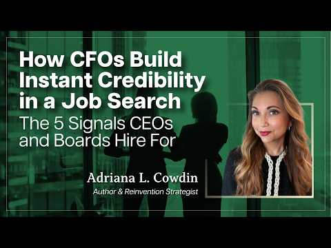 How CFOs Build Instant Credibility in a Job Search