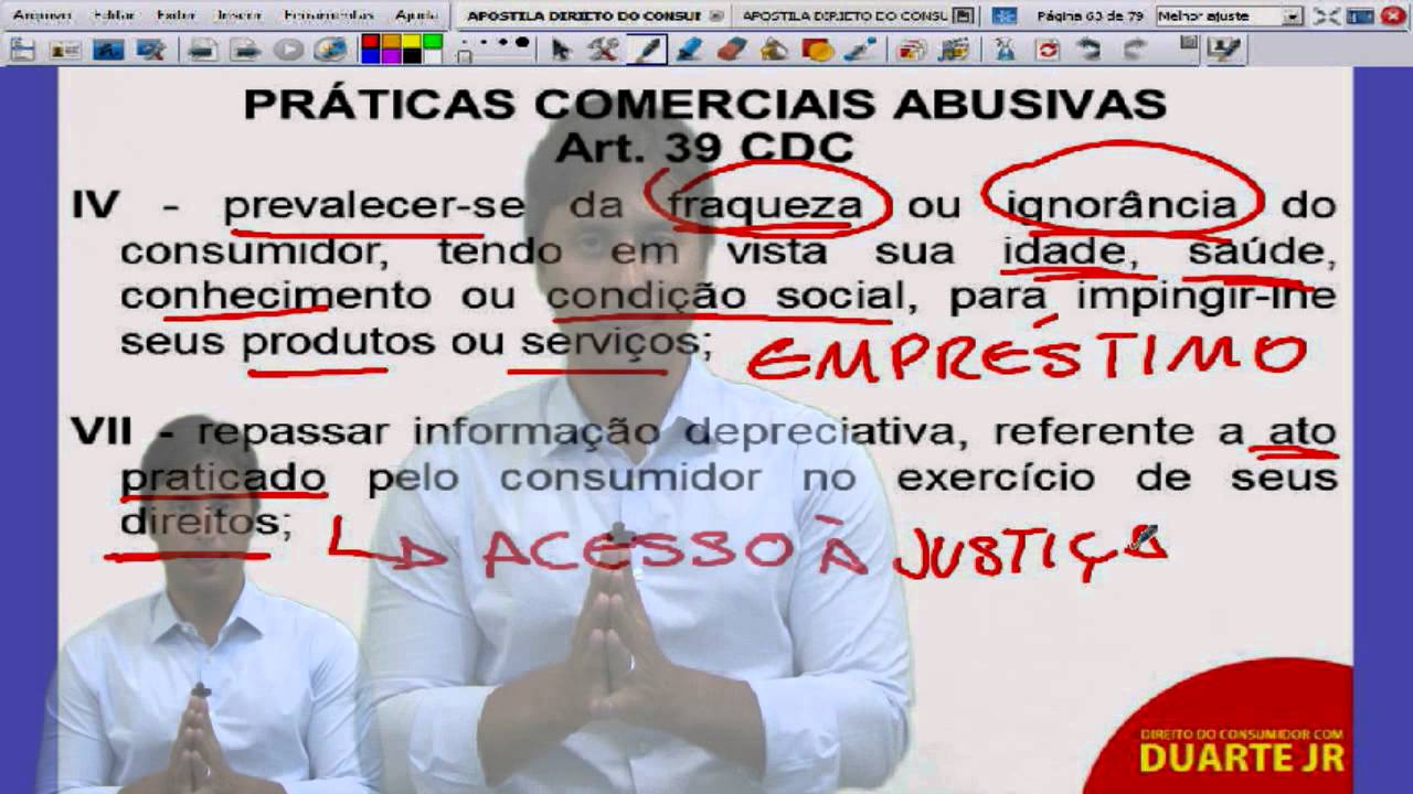 Direito do Consumidor – Práticas Comerciais Abusivas no CDC - Prof. Duarte Jr. - Aula 11/14.