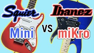 Video thumbnail for Squier Mini Strat vs Ibanez miKro Comparison by Alamo Music Center