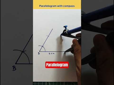 How to draw Parallelogram with compass ✅🤔