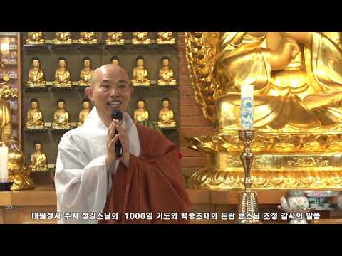돈관 큰 스님 초청 법회 행사 2022 07 03