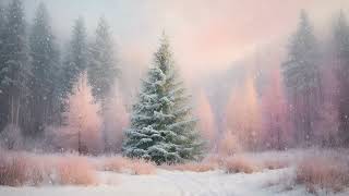 ''Merry Christmas'' Animated Snowy Winter Landscape