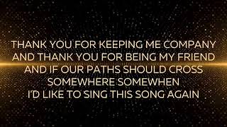 Thank you once again