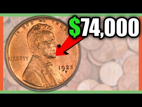 $74,000 PENNY WORTH MONEY - 1925 PENNY RARE LINCOLN CENTS TO SEARCH FOR!!