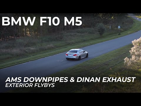 F10 M5 AMS Downpipes & Dinan Exhaust Exterior Flybys