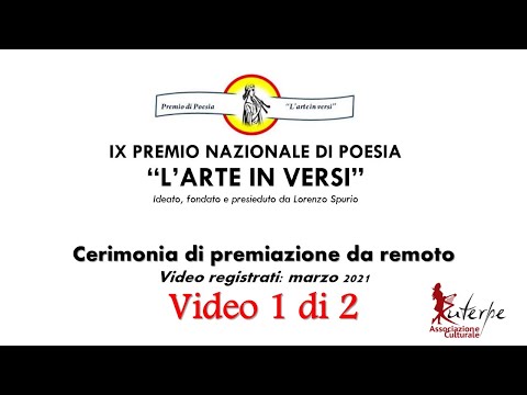 Premiazione IX Premio Nazionale di Poesia "L'arte in versi" - Parte 1 di 2