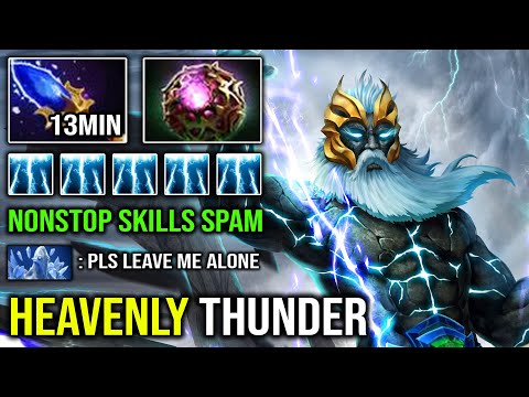 Amazing 13Min Scepter Non-Stop Spam Skills Zeus with Super Heavy Thunder God Global DMG DotA 2