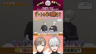 デートの平均額は? #くろなん #chronoir #叶 #葛葉
