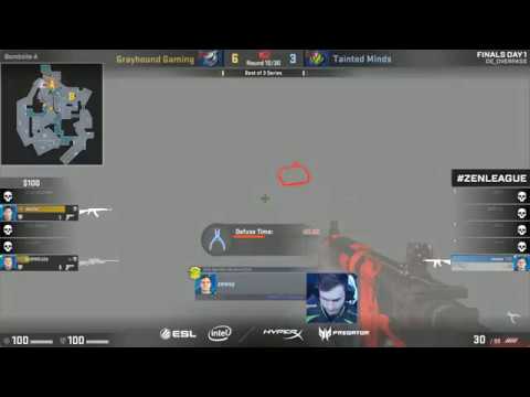 Zewsy dont fake! ZEN League CSGO vs Grayhound.