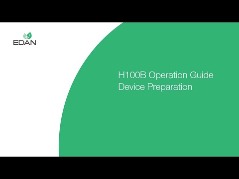 EDAN H100B Pulse Oximeter Operation Guide Device Preparation