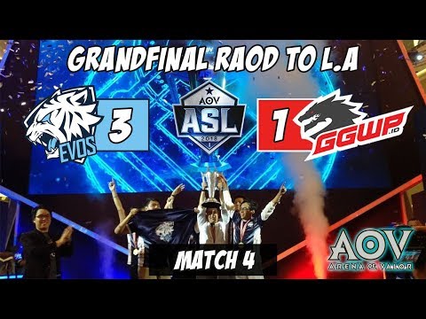 Kemenangan EVOS.AOV VS GGWP #4 Grandfinal ASL AOV - Berangkat Ke L.A