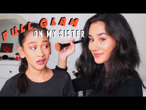 FULL GLAM ON MY 12YR OLD SISTER!!