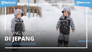 Pertama Kalinya Rayyanza Bertemu Salju, Ketagihan Main Tak Mau Berhenti