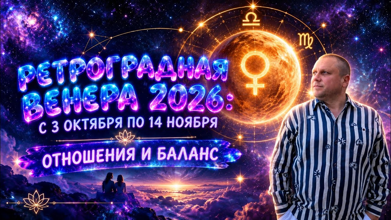 ВЕНЕРА НАЧИНАЕТ РЕТРОГРАДНЫЙ ЦИКЛ С 3 ОКТЯБРЯ 2026 